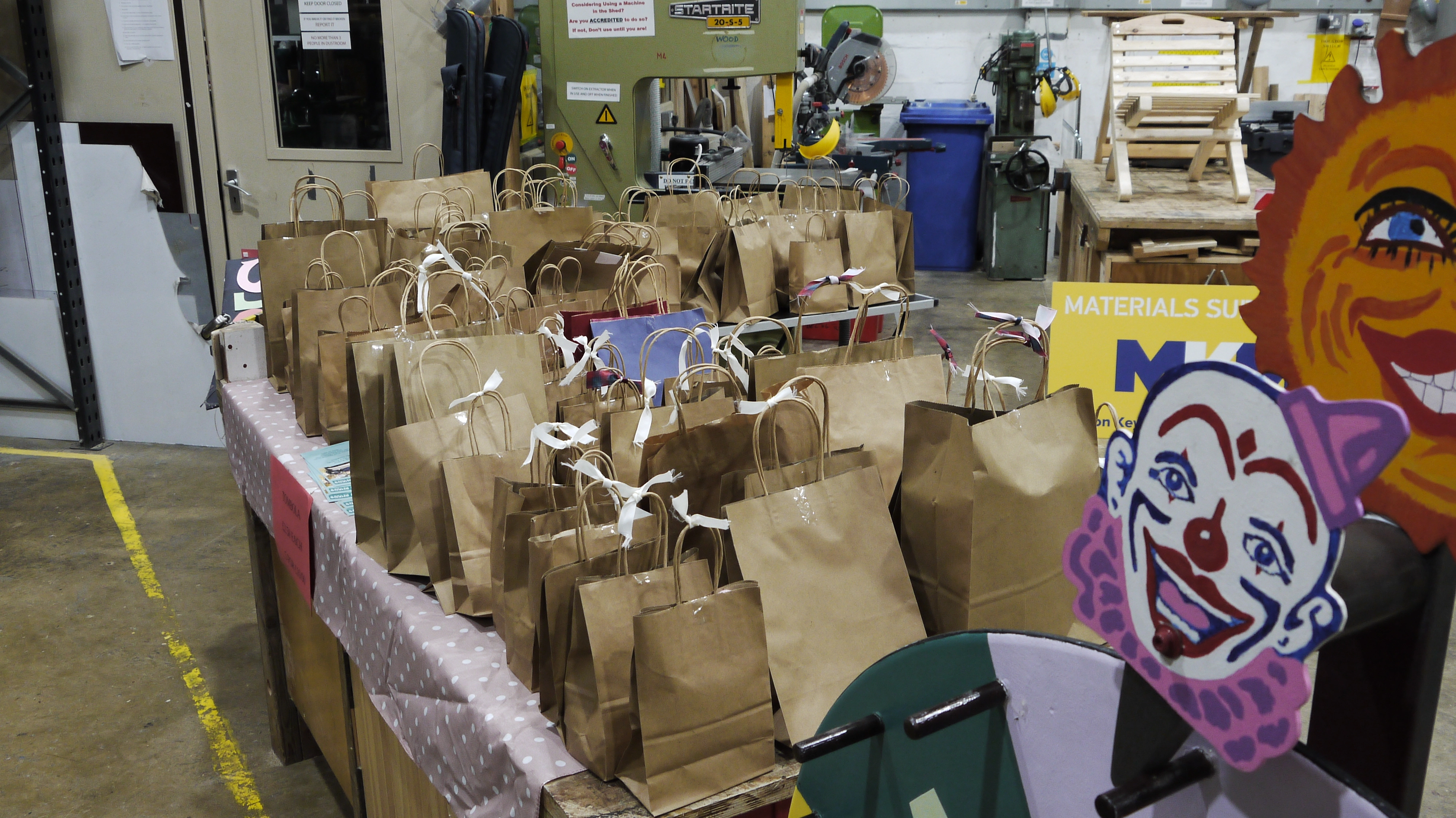 Volunteers helping visitors